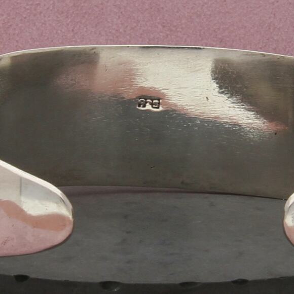 sterling silver vintage bali woven pattern cuff bracelet size 7.5in - Picture 3 of 3